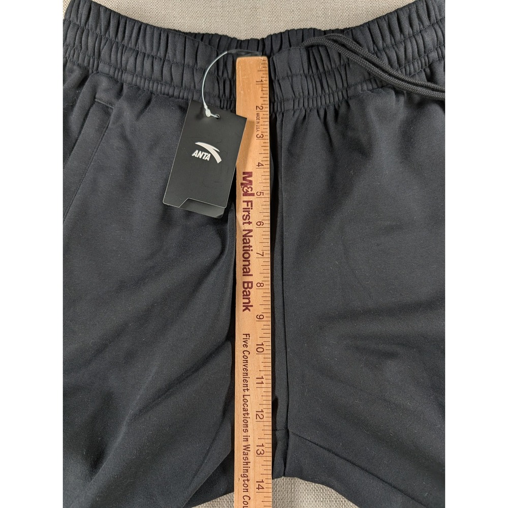 Anta Shock The Game Black Fleece Joggers Men Size 30 Waist 3XL Fits US Small Med - Picture 7 of 7
